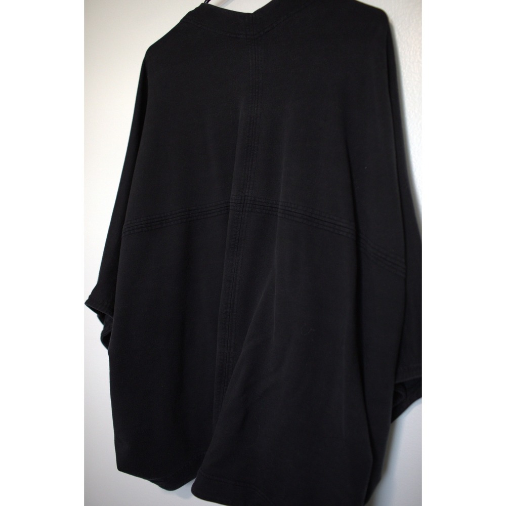 Athleta Womens Black Open Front Wrap Cardigan Kimono Sleeve Pockets Size M